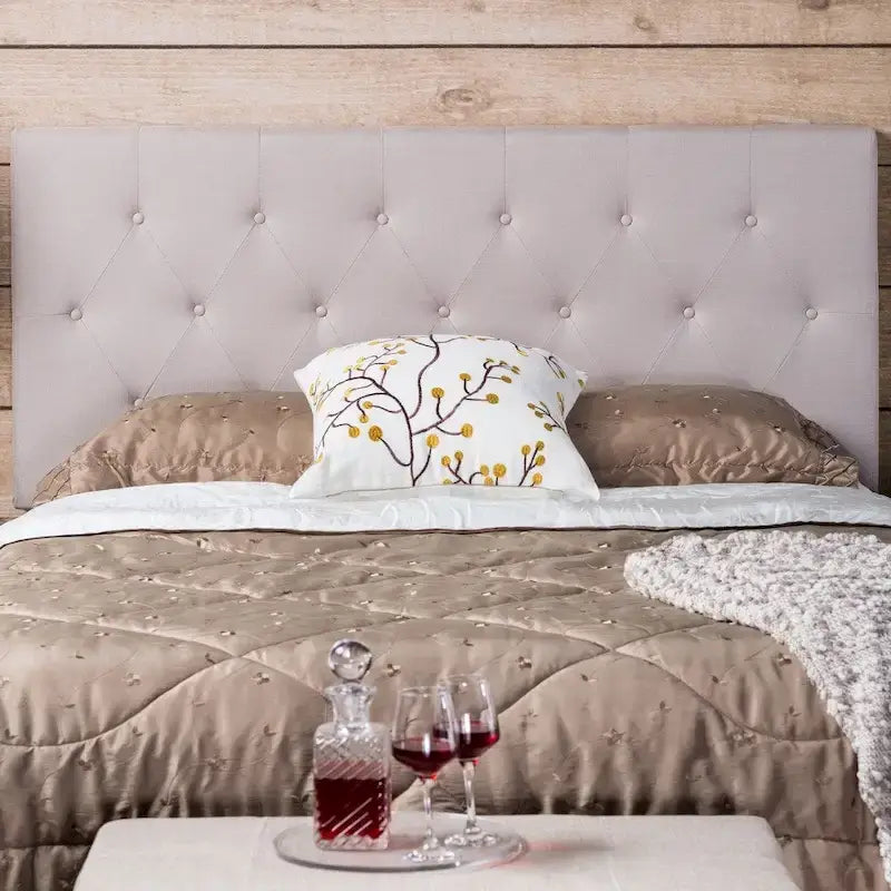 Modern Ivory Linen Adjustable Headboard