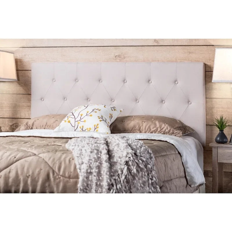 Modern Ivory Linen Adjustable Headboard