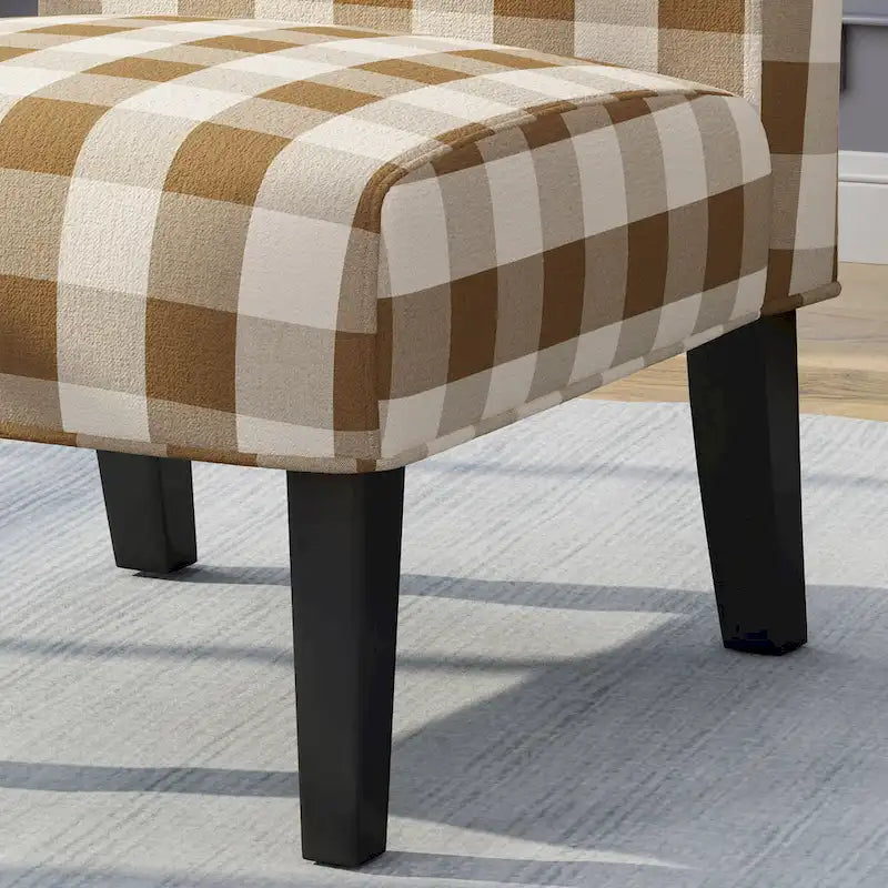 Contemporary Fabric Slipper Accent Chair