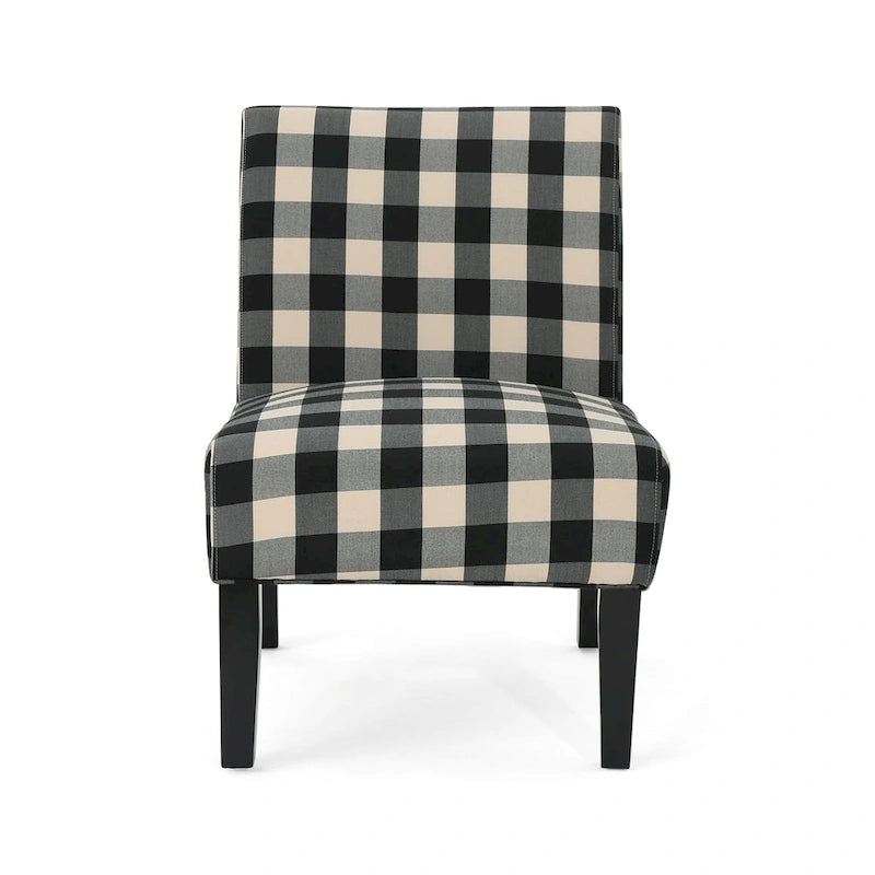 Contemporary Fabric Slipper Accent Chair