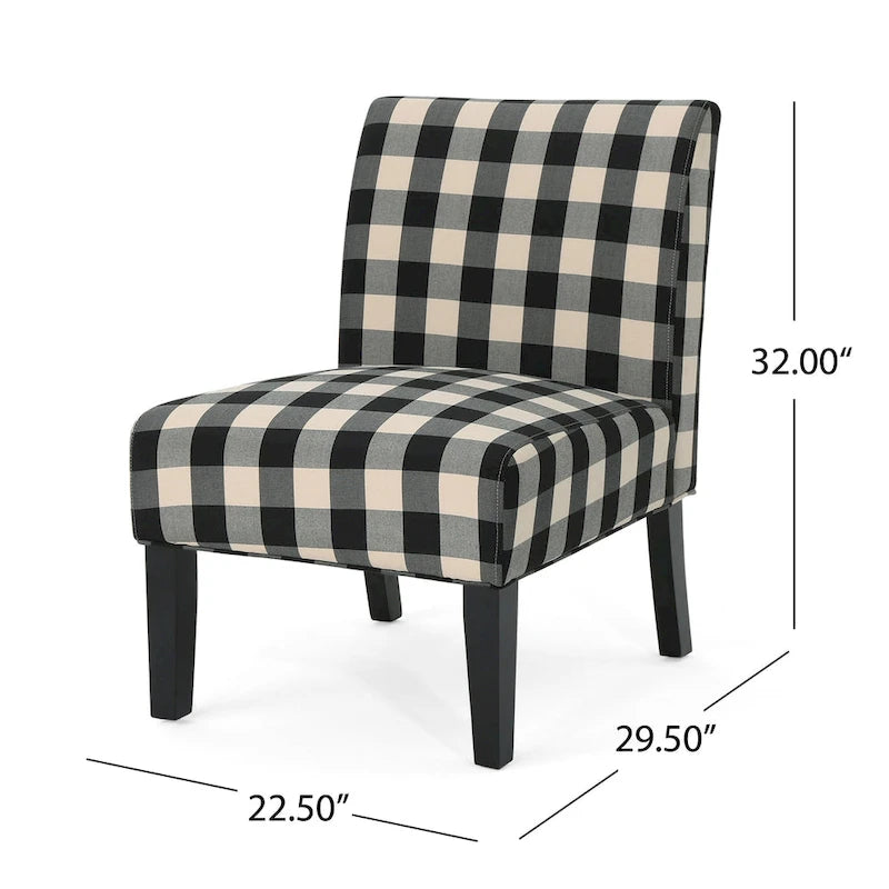 Contemporary Fabric Slipper Accent Chair