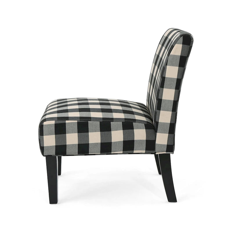 Contemporary Fabric Slipper Accent Chair