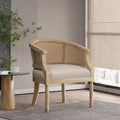 Wood and Cane Accent Chair
