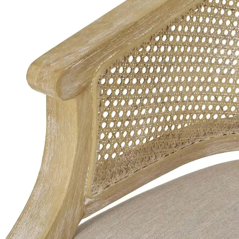 Wood and Cane Accent Chair