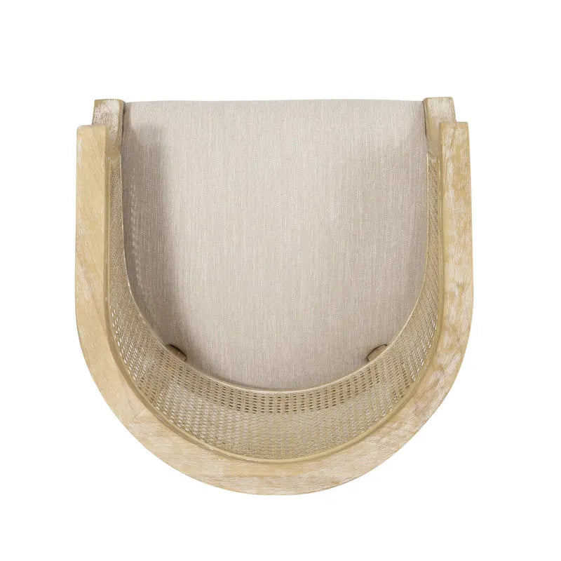 Wood and Cane Accent Chair