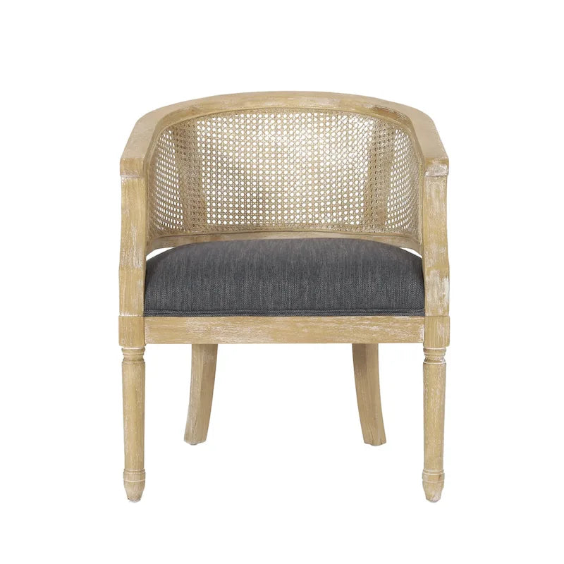 Wood and Cane Accent Chair