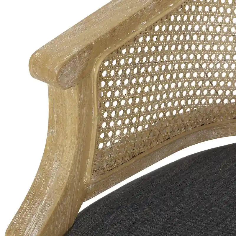 Wood and Cane Accent Chair