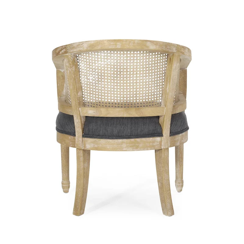 Wood and Cane Accent Chair