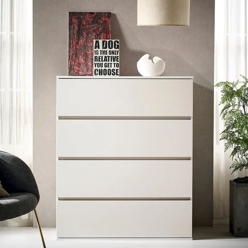Four-Drawer Contemporary Wood Chest