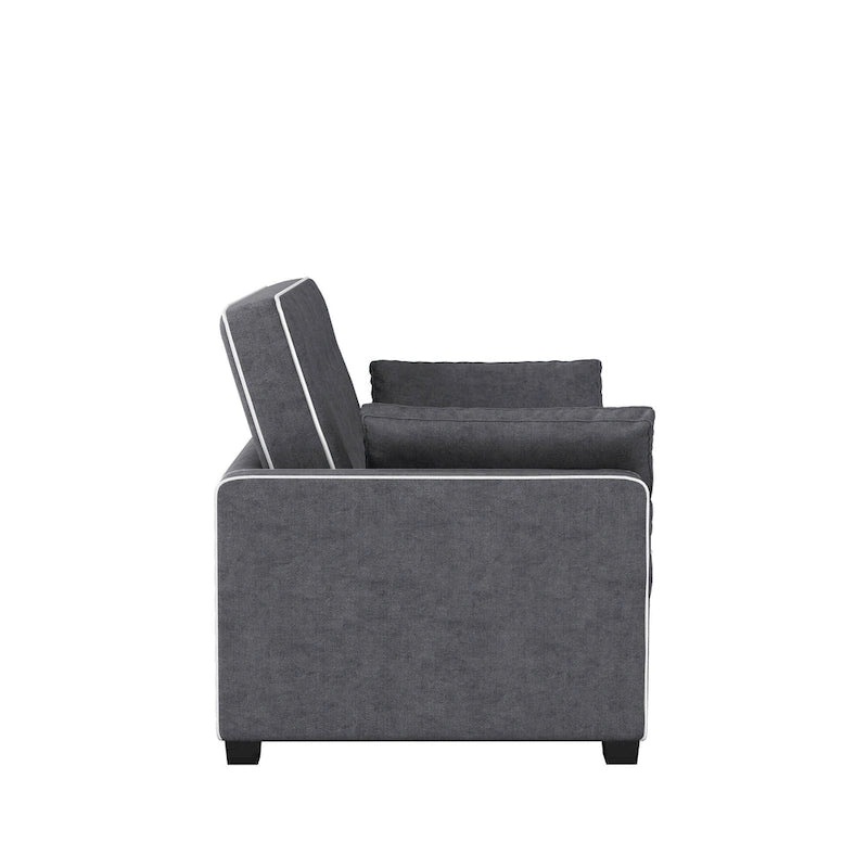 Full Convertible Loveseat with Coil Spring Cushions