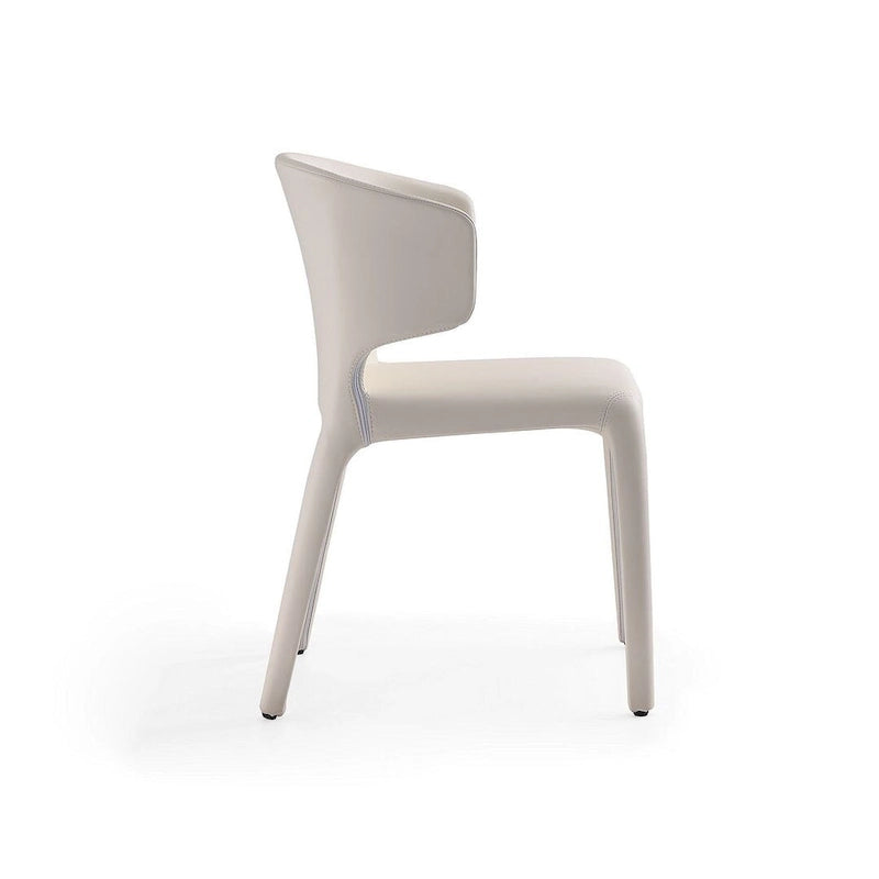 Cream Faux Leather Dining Chair (Set of 2)
