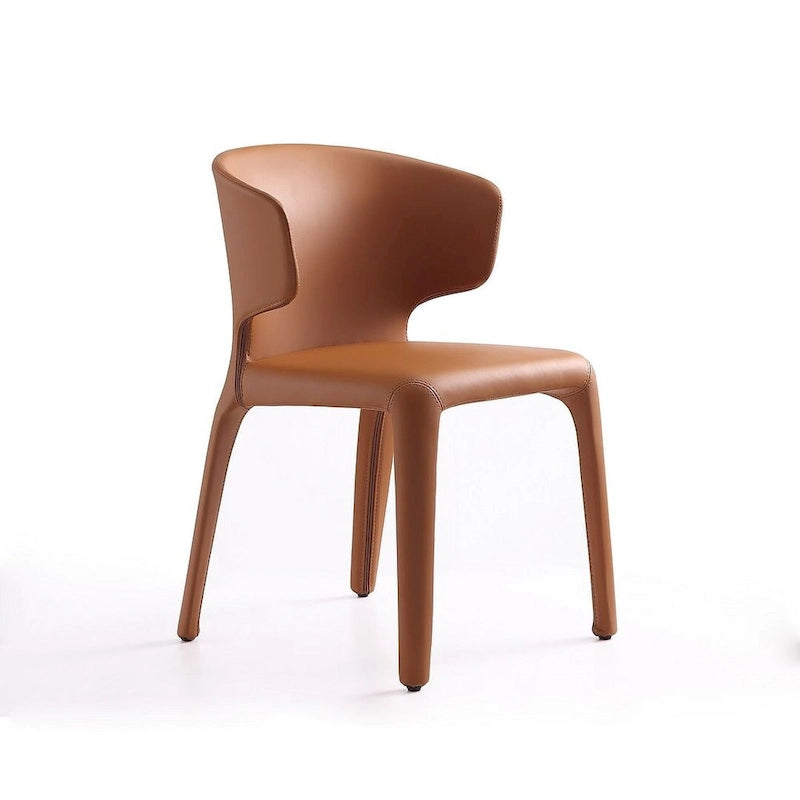 Cream Faux Leather Dining Chair (Set of 2)