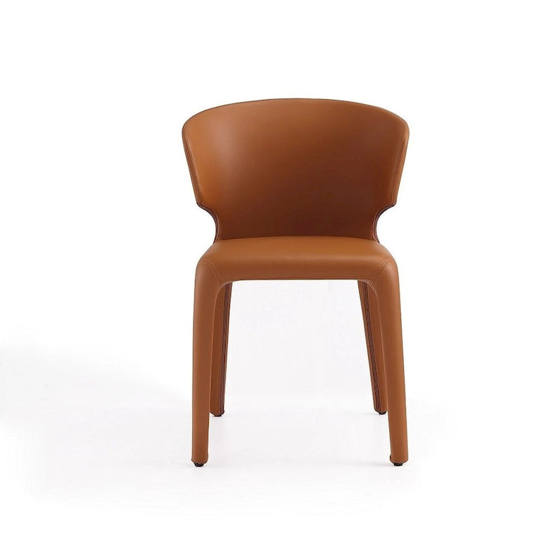 Cream Faux Leather Dining Chair (Set of 2)