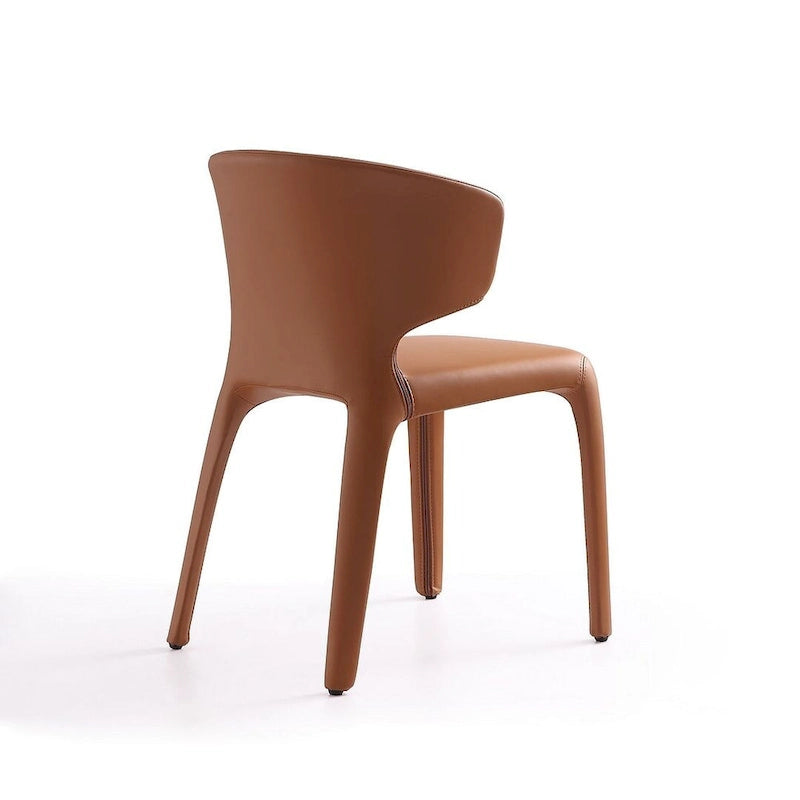 Cream Faux Leather Dining Chair (Set of 2)