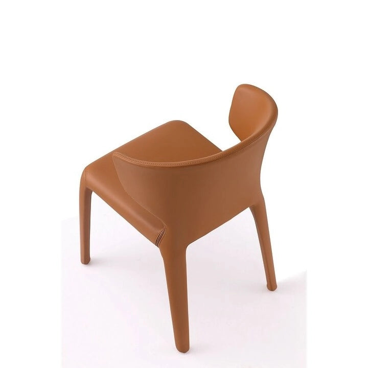 Cream Faux Leather Dining Chair (Set of 2)