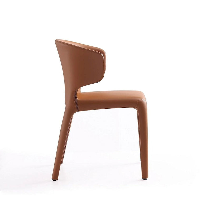 Cream Faux Leather Dining Chair (Set of 2)