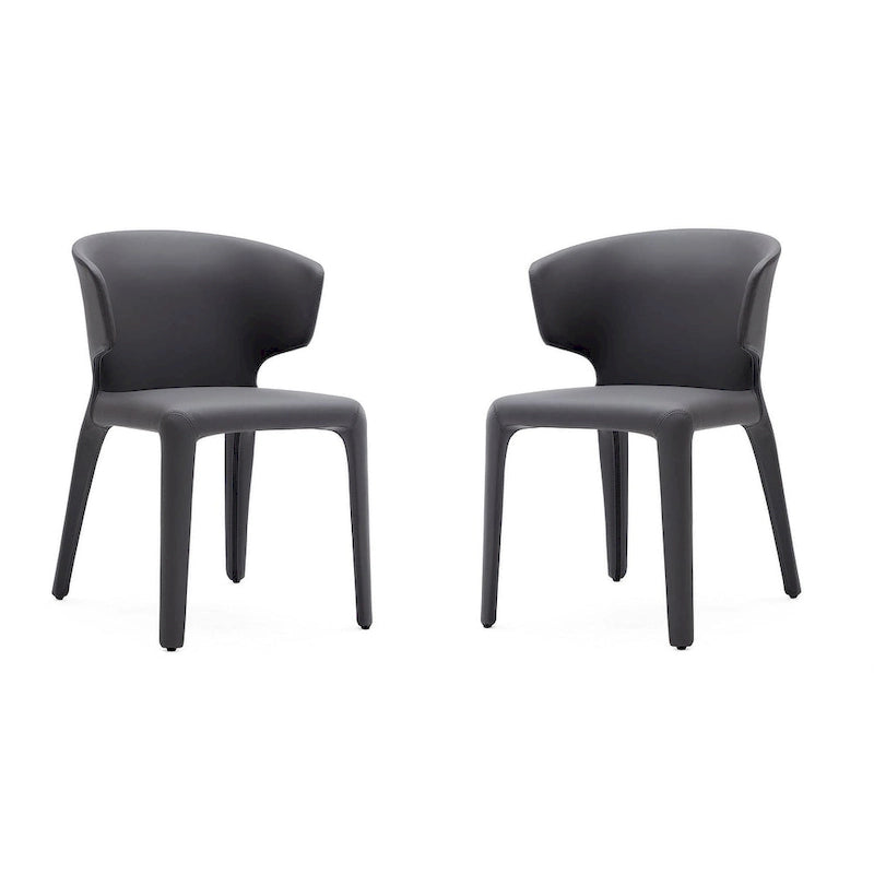 Cream Faux Leather Dining Chair (Set of 2)
