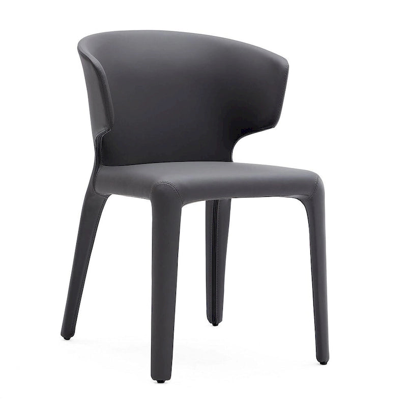 Cream Faux Leather Dining Chair (Set of 2)