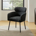 Modern Boucle Dining Chair with Adjustment Feet
