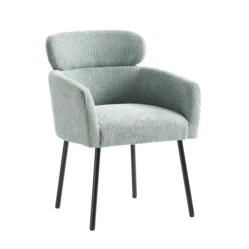 Modern Boucle Dining Chair with Adjustment Feet