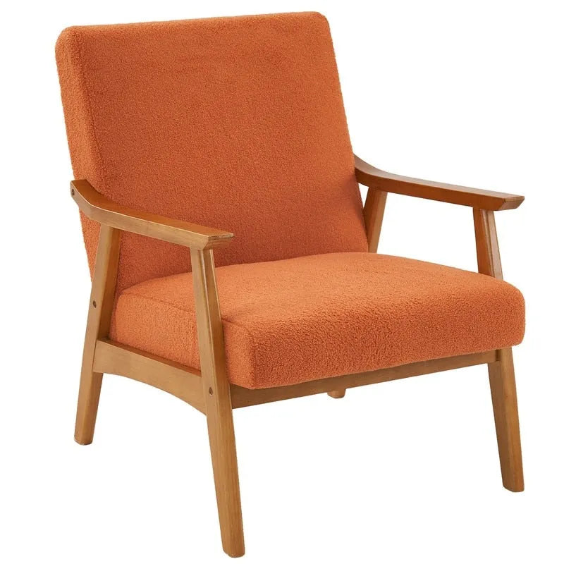 Mid Century Modern Wood Frame Accent Chair