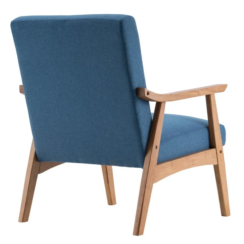 Mid Century Modern Wood Frame Accent Chair