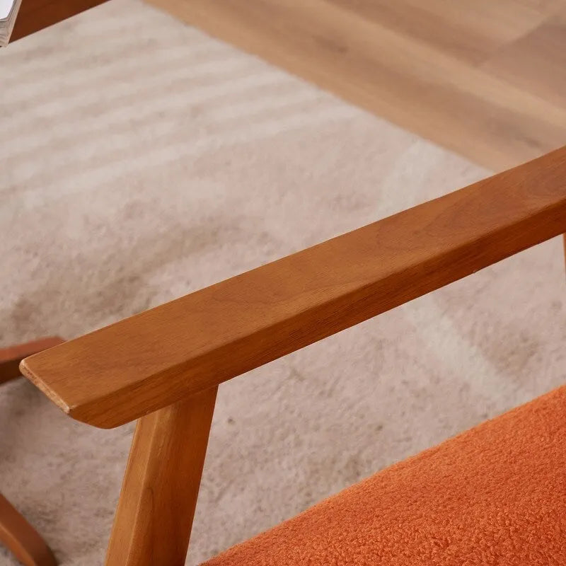 Mid Century Modern Wood Frame Accent Chair