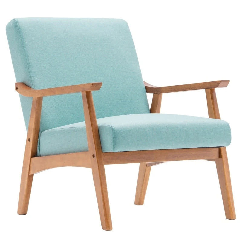 Mid Century Modern Wood Frame Accent Chair