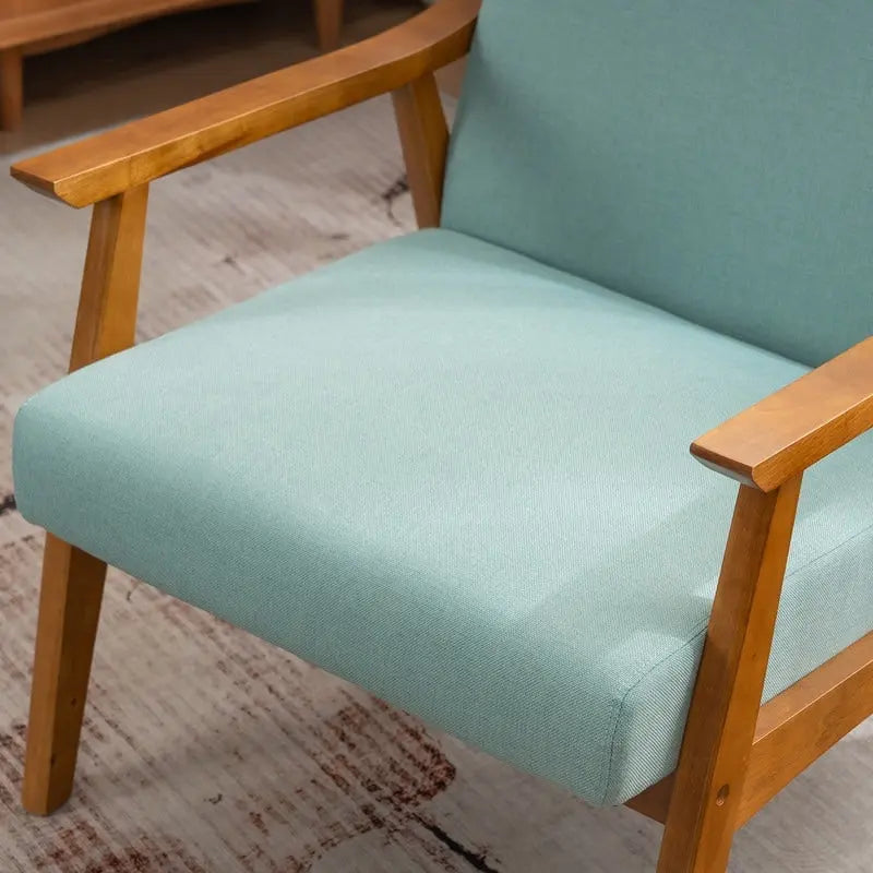 Mid Century Modern Wood Frame Accent Chair