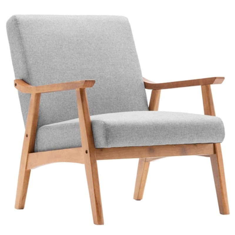 Mid Century Modern Wood Frame Accent Chair