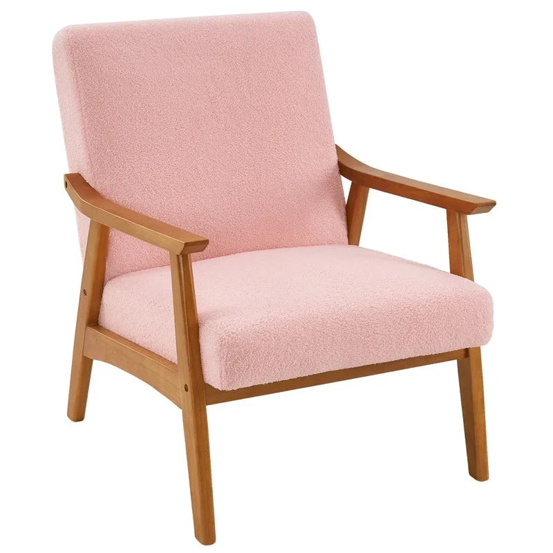 Mid Century Modern Wood Frame Accent Chair