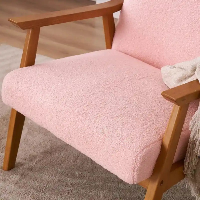 Mid Century Modern Wood Frame Accent Chair