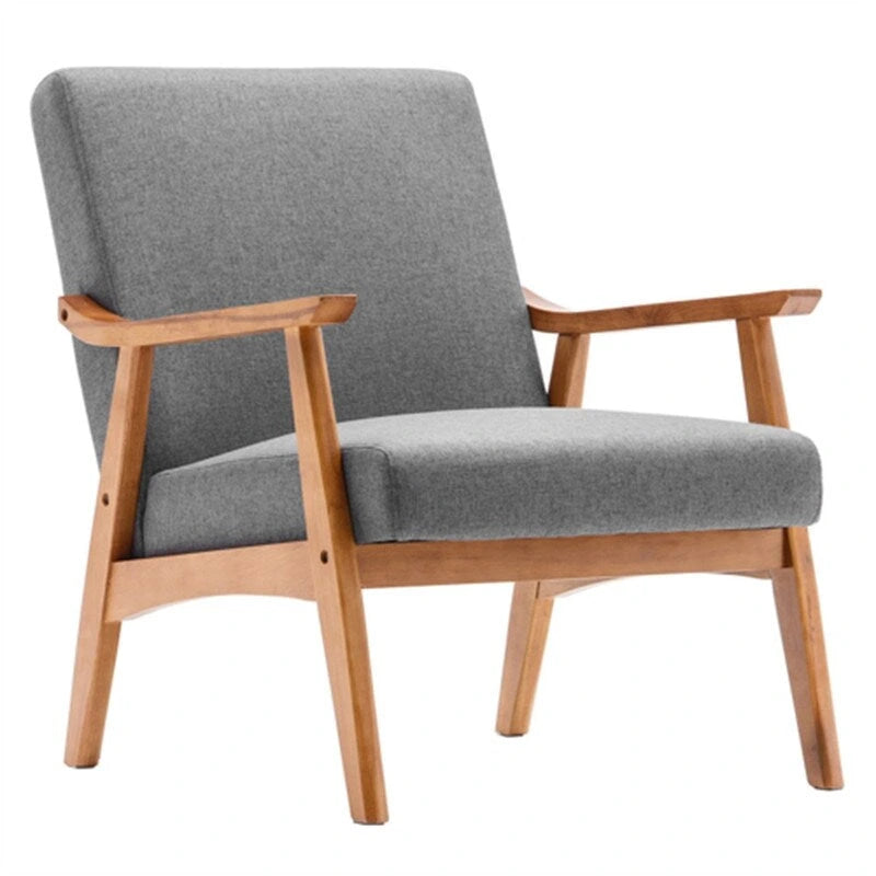 Mid Century Modern Wood Frame Accent Chair