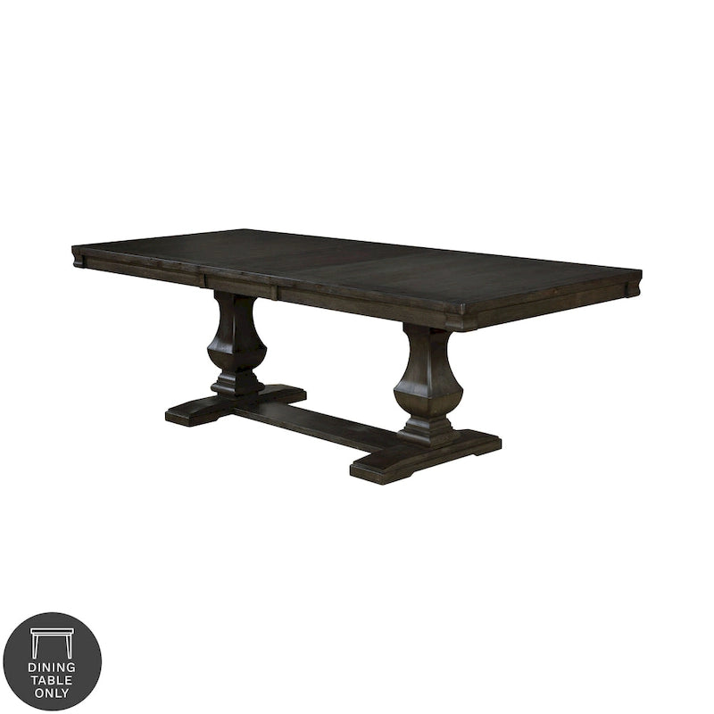 Espresso 94" Expandable Wood Dining Table with Trestle Base