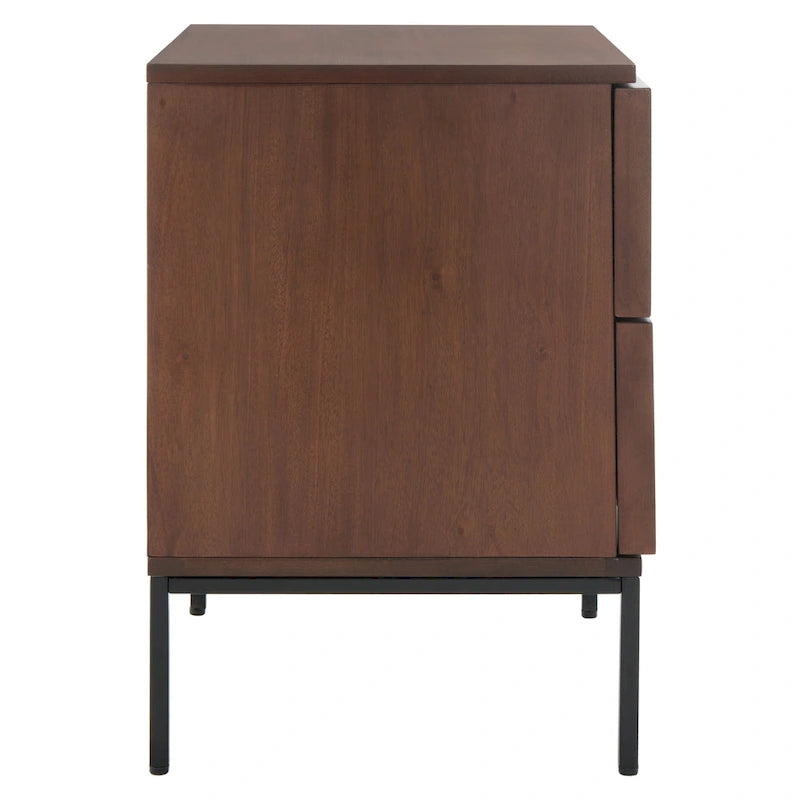 2-Drawer Rattan Nightstand