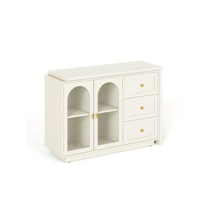 Extendable Corner Vanity 2 Door Makeup Table Without Mirror