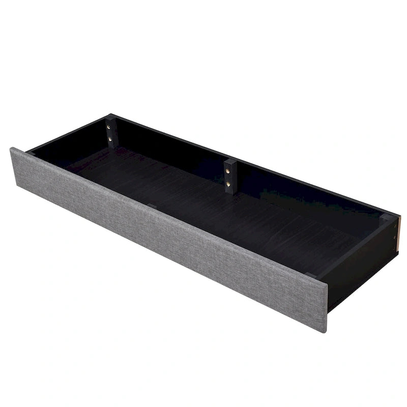 Queen Size Linen Upholstered Platform Bed with 3 Drawers and Storage