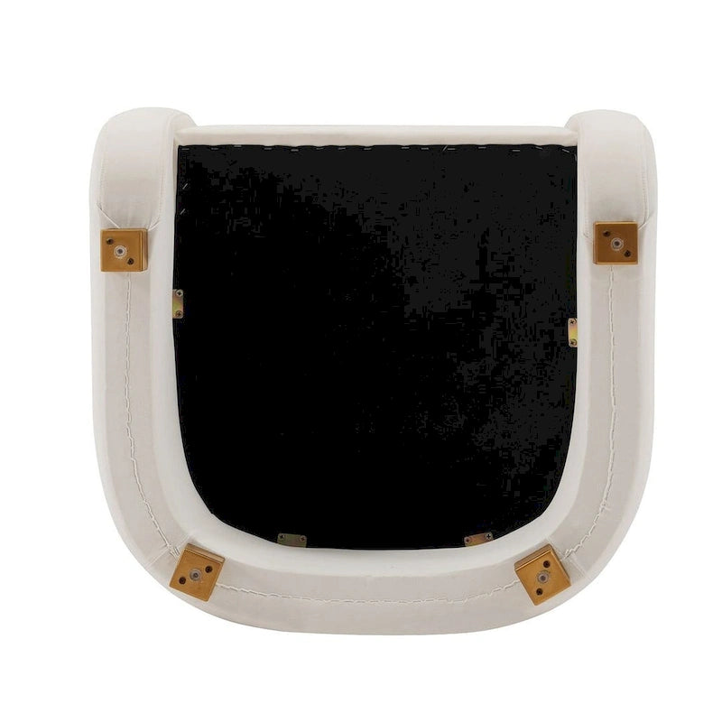 Modern Velvet Accent Chair Set of 2 with Gold Metal Legs