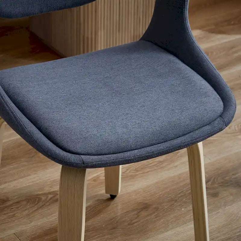 Swivel Upholstered and Wood Accent Chair