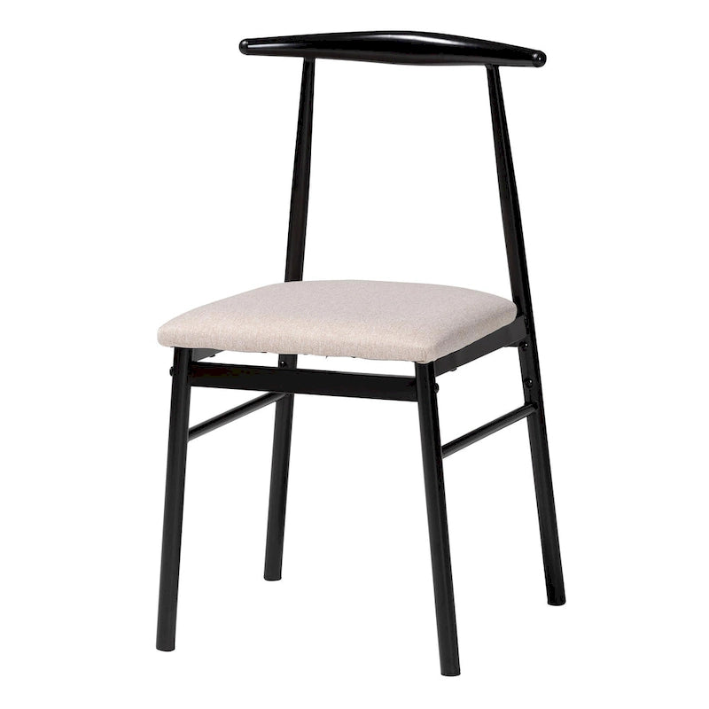 Modern Industrial Fabric and Metal 4-Piece Dining Chair Set