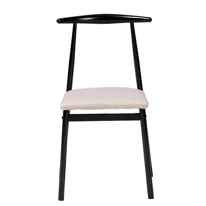 Modern Industrial Fabric and Metal 4-Piece Dining Chair Set