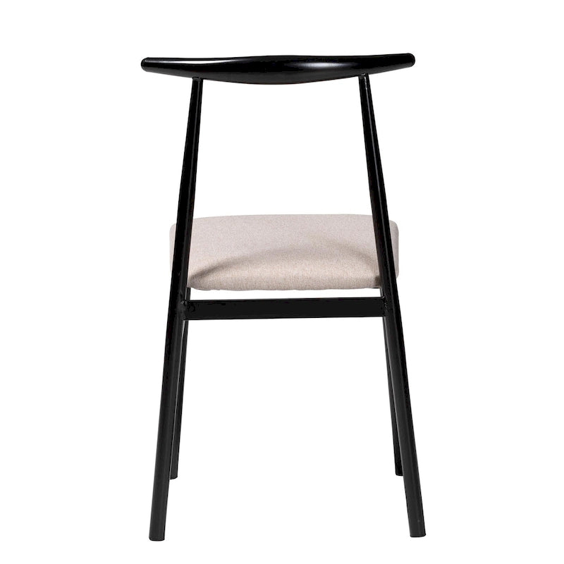 Modern Industrial Fabric and Metal 4-Piece Dining Chair Set