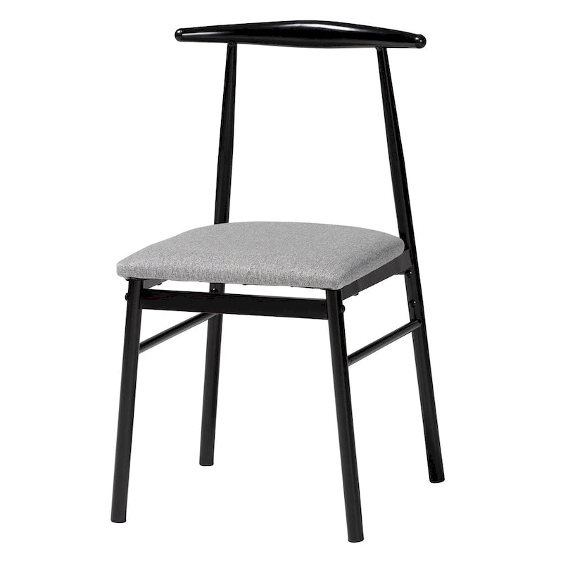 Modern Industrial Fabric and Metal 4-Piece Dining Chair Set