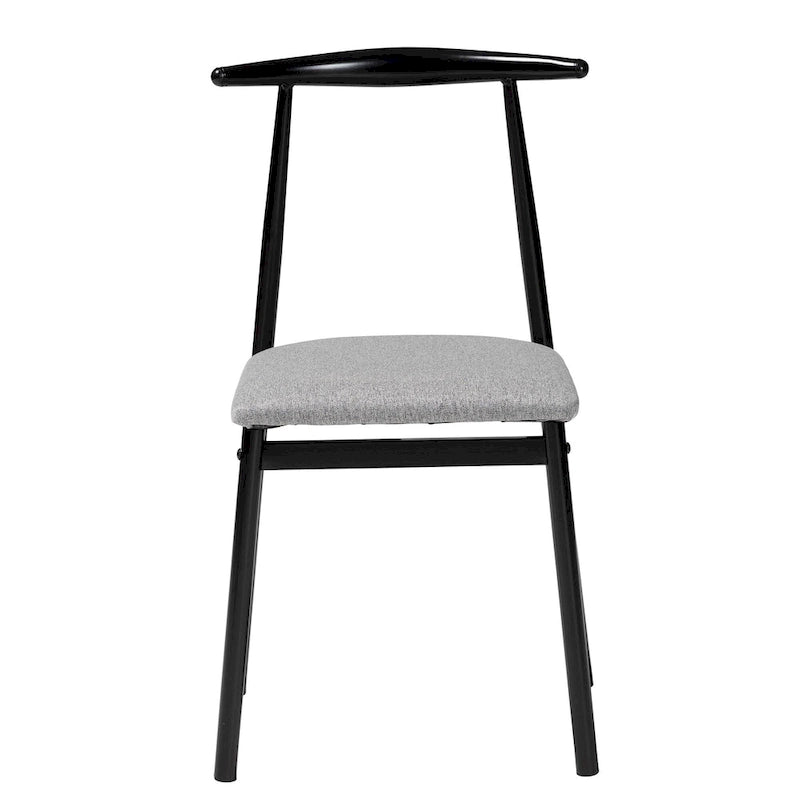 Modern Industrial Fabric and Metal 4-Piece Dining Chair Set