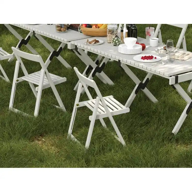 Weather Resistant Folding Outdoor Wood Chair (Set of 2)