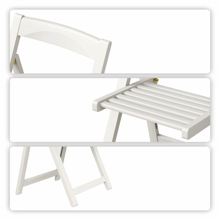 Weather Resistant Folding Outdoor Wood Chair (Set of 2)