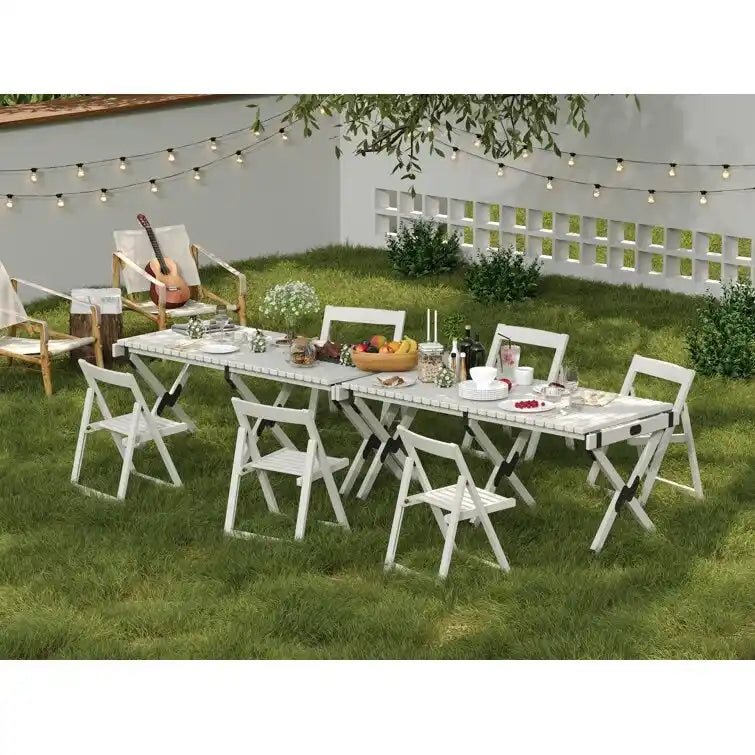 Weather Resistant Folding Outdoor Wood Chair (Set of 2)